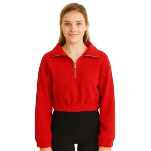 Zaful new with tag size medium cropped quarter zip layer cozy soft NWT casual